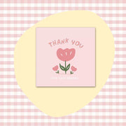 [variant] Pink Tulip Order mini thank-you card design