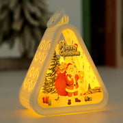 [variant] Christmas Retro LED Lantern — White · Santa