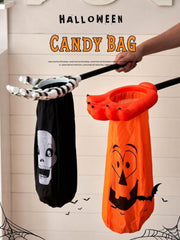 [gallery] Halloween trick-or-treat candy bag — Black and Pumpkin Yellow with poles