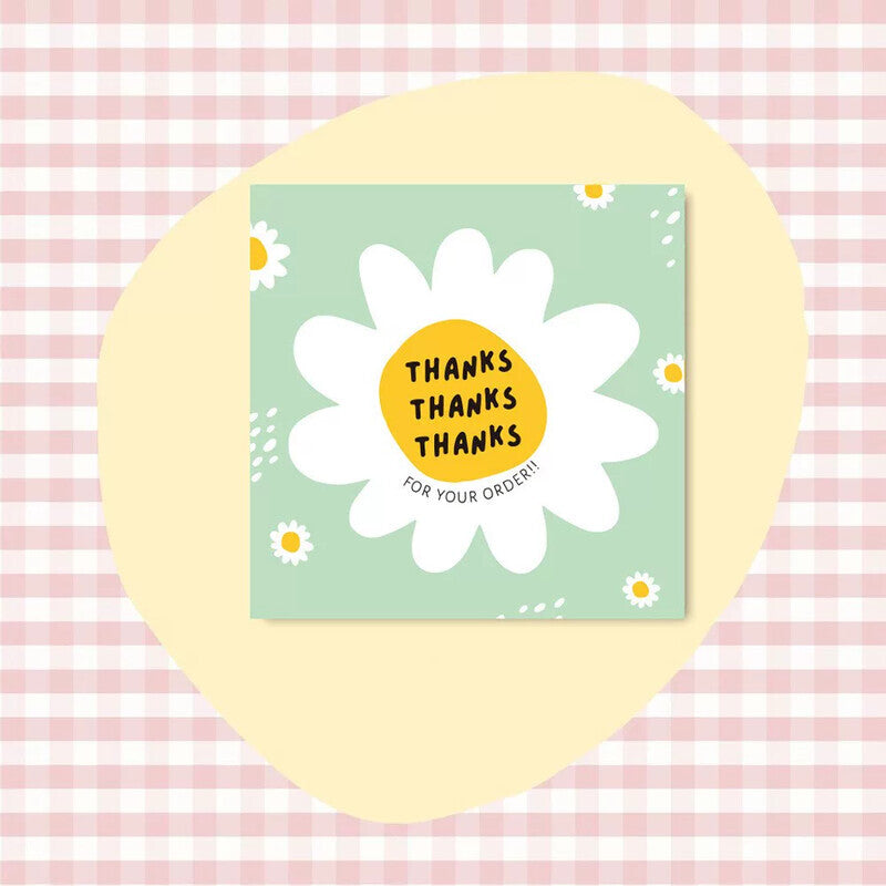 Mint Daisy Thanks mini thank-you card design