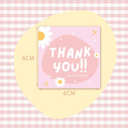 [gallery] Mini thank-you card measuring about 6 cm per side