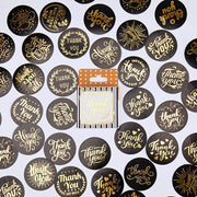 [gallery] Black and gold-foil thank-you sealing stickers