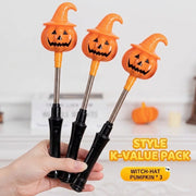 [variant] Style K — value pack of 3 orange witch-hat pumpkin wands