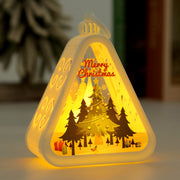 [variant] Christmas Retro LED Lantern — White · Tree