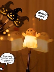 [gallery] Halloween pumpkin lantern wand — center spring wobbles 360°