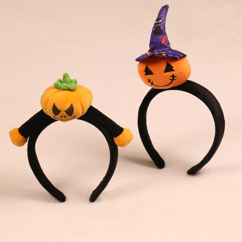 Halloween party headband — pumpkin with arms and pumpkin witch hat styles