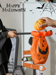 [gallery] Halloween trick-or-treat candy bag — Pumpkin Yellow in use