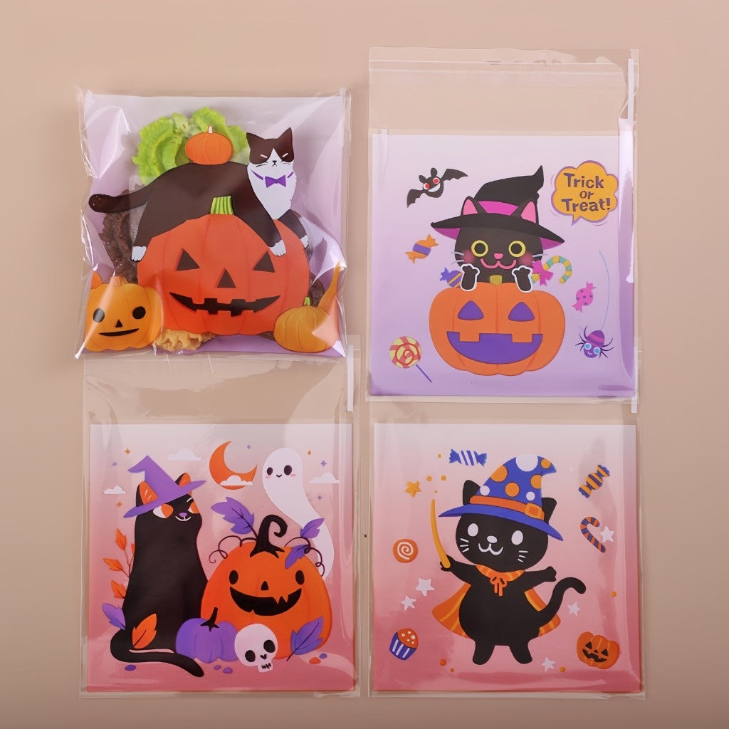 Halloween Cartoon Treat Bags — Magic Cat mix