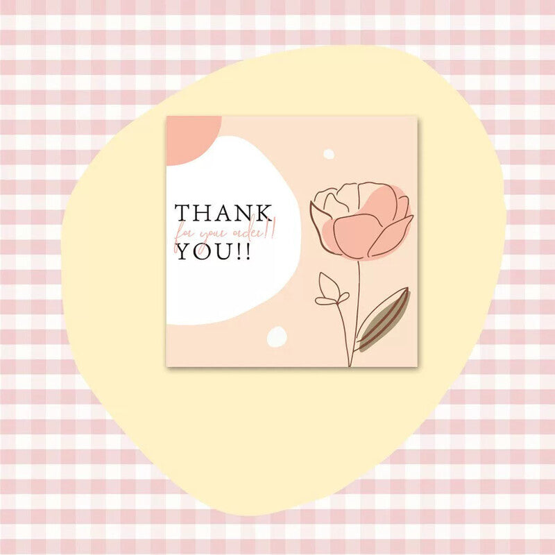 Sketch Flower Thanks mini thank-you card design