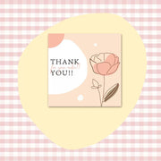 [variant] Sketch Flower Thanks mini thank-you card design