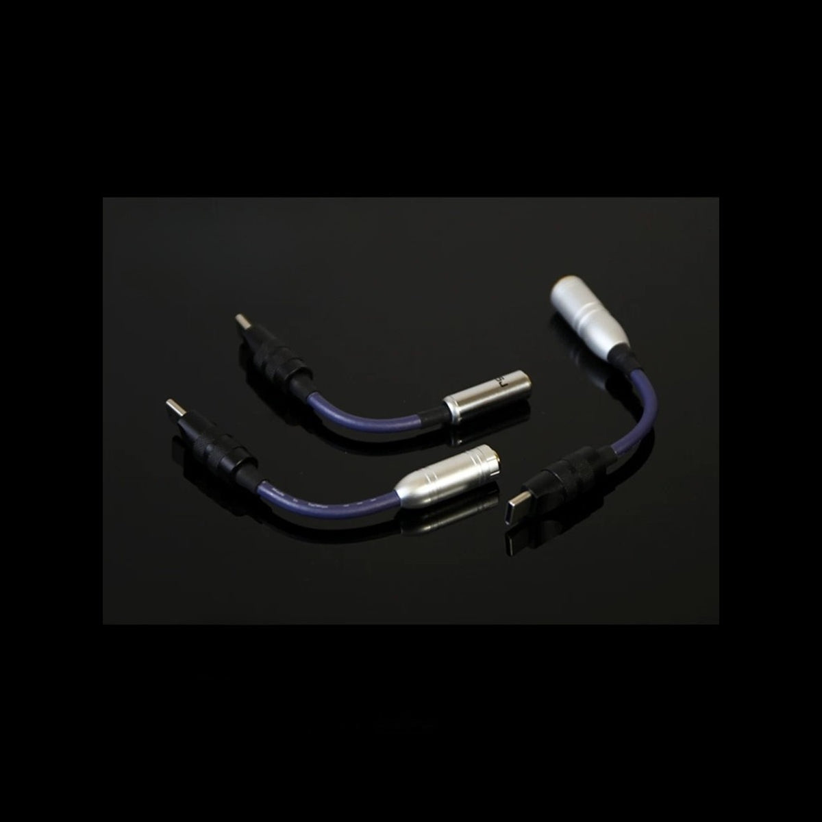 USB-C headphone DAC dongles — 2.5 mm, 3.5 mm, and 4.4 mm jacks