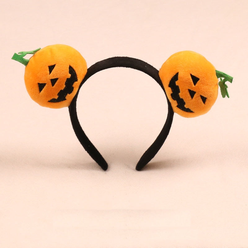 Halloween party headband — twin pumpkin style