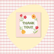 [variant] Floral Wreath Thanks mini thank-you card design