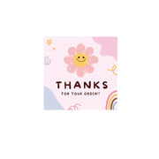 [gallery] Smiling flower mini card — thanks for your order