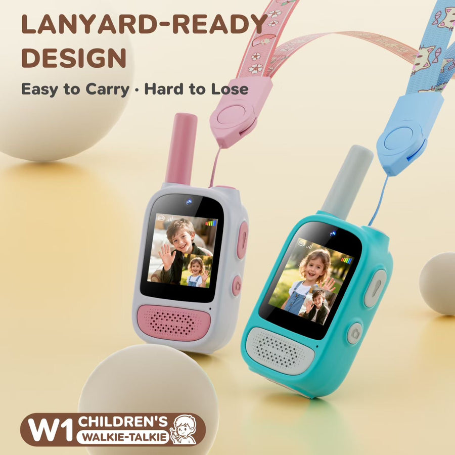 [gallery] W1 walkie-talkies with patterned lanyards — easy to carry, hard to lose
