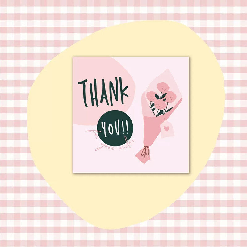 Bouquet Thanks mini thank-you card design