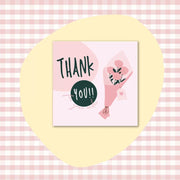 [variant] Bouquet Thanks mini thank-you card design