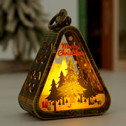 [variant] Christmas Retro LED Lantern — Antique bronze · Tree
