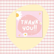 [variant] Daisy Corners Thanks mini thank-you card design