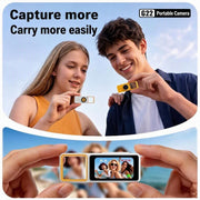 [detail] G22 portable camera — capture more, carry easily; screen and viewfinder lifestyle