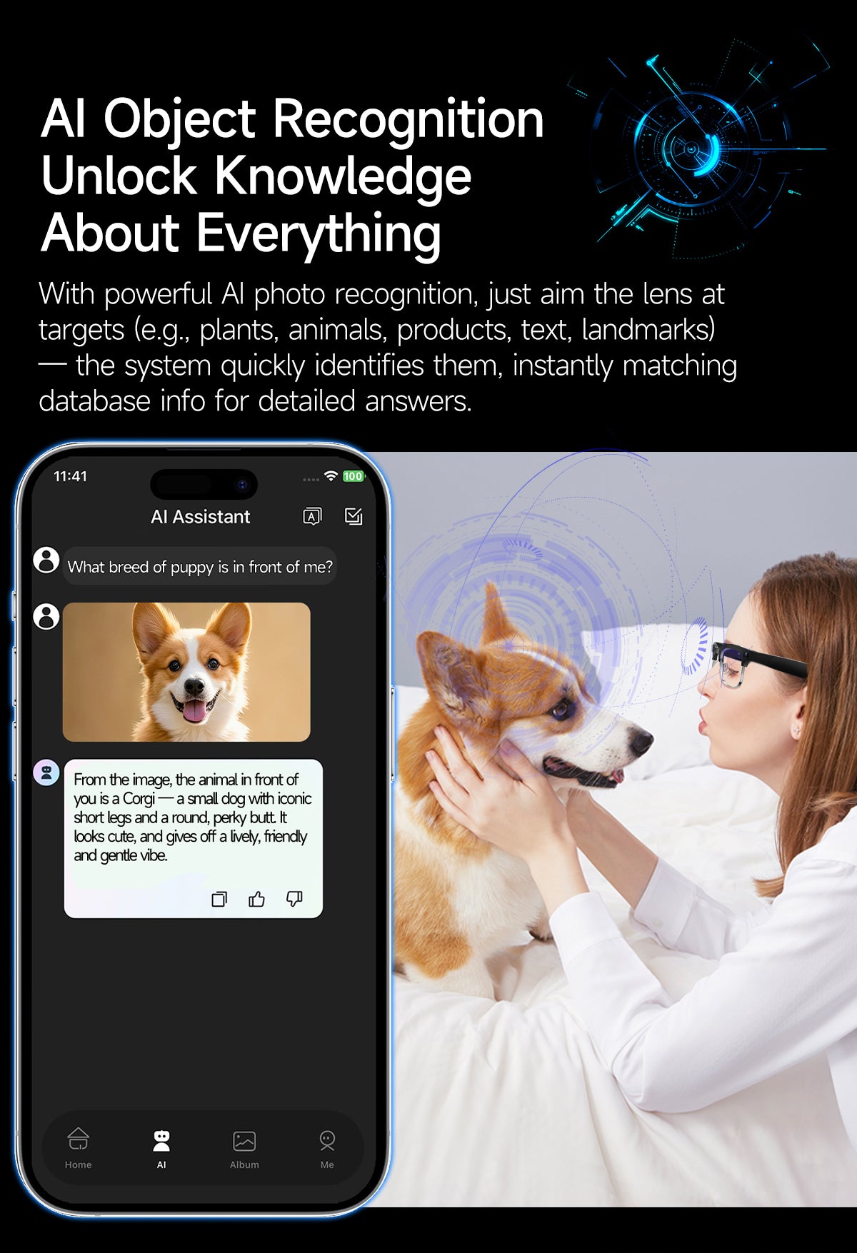 DJZ663 AI object recognition with companion app answers