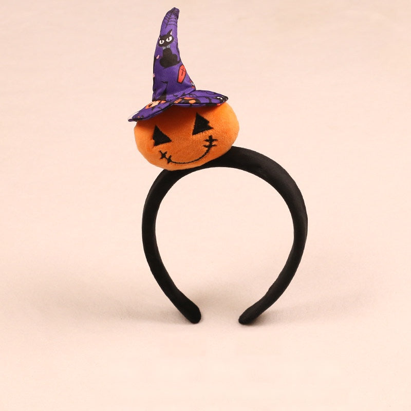 Halloween party headband — Soft band C · purple witch hat
