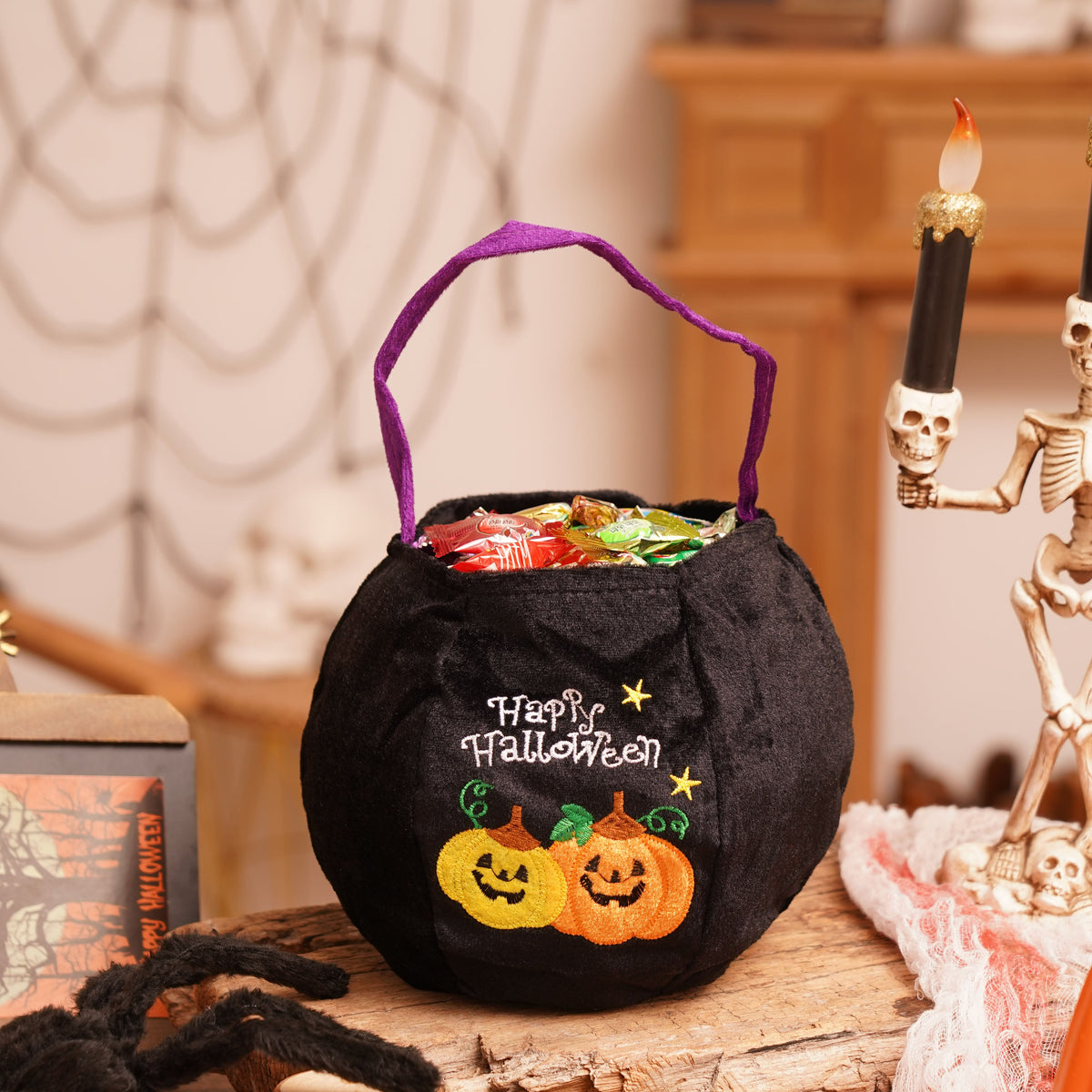 Halloween Plush Candy Bag — Twin pumpkin bag