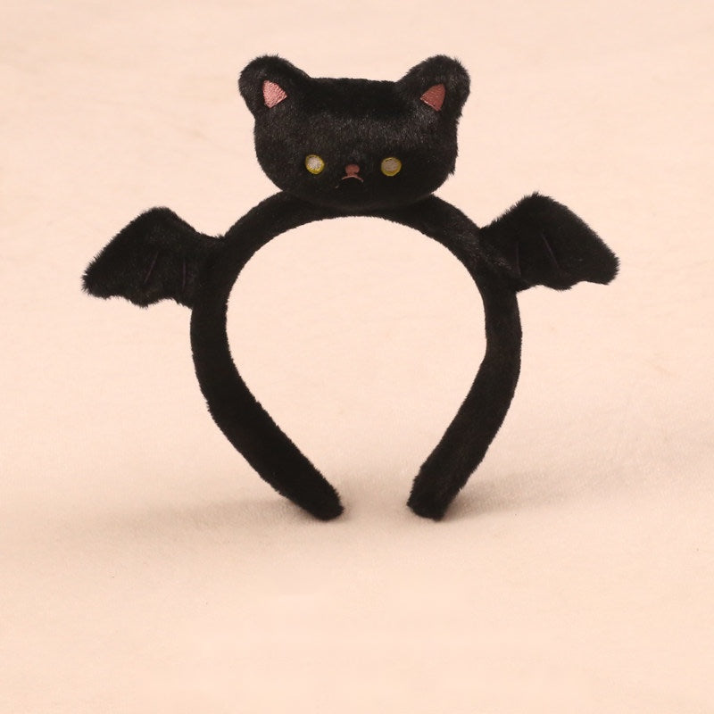 Halloween party headband — Bat wings · black