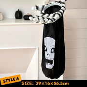 [variant] Halloween trick-or-treat candy bag — Black, skeleton hand and skull