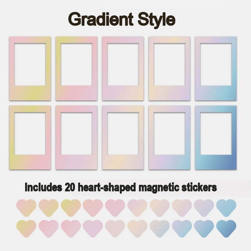 ELFINBOOK Gradient style — 10 frames pack with heart magnets
