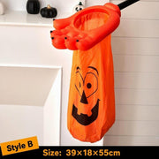 [variant] Halloween trick-or-treat candy bag — Pumpkin Yellow, monster hand and jack-o’-lantern